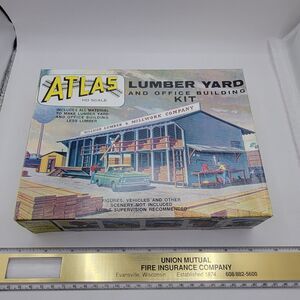 Antique Vintage Ho Atlas Lumber Yard And Office Building Kit #750